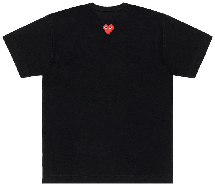 Comme des Garcons PLAY Heart Back Emblem T Shirt Black