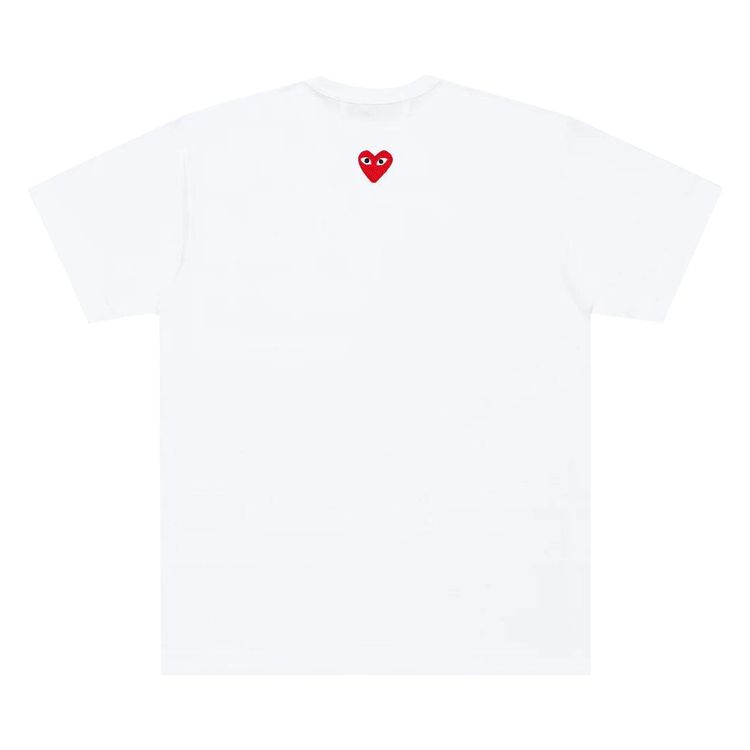 Comme des Garcons PLAY Heart Back Emblem T Shirt White
