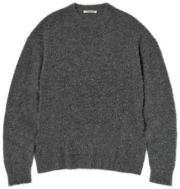 Auralee Brushed Wool Knit Grey