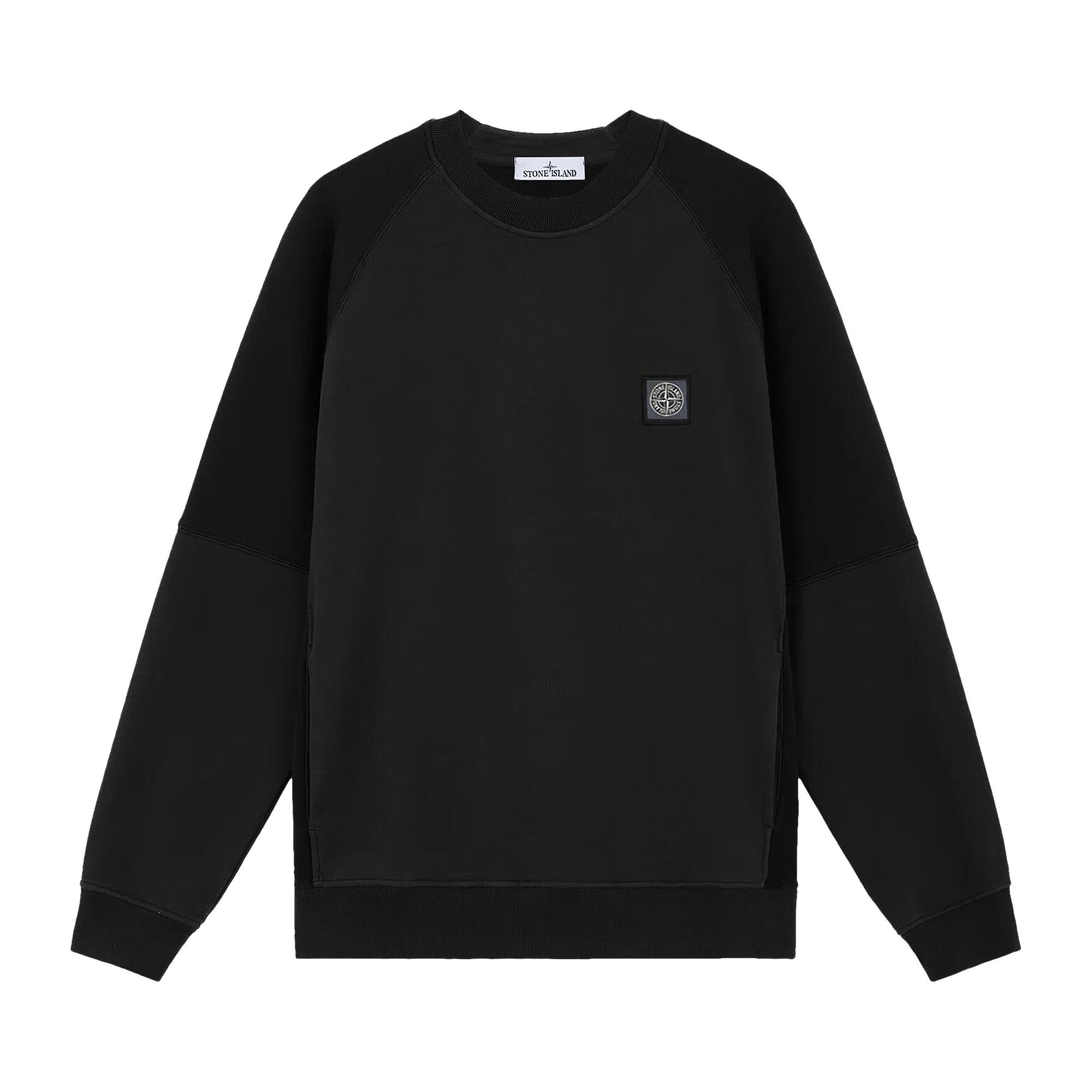 Stone island logo patch sweatshirt new arrivals