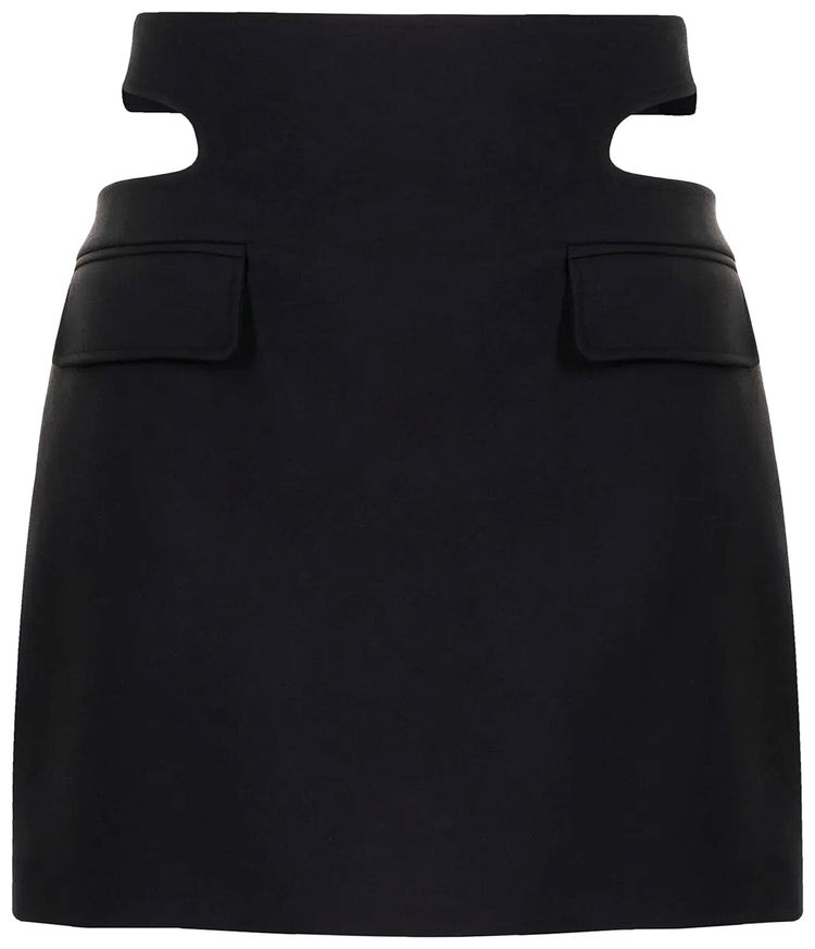 Dion Lee Y Front Buckle Skirt Black
