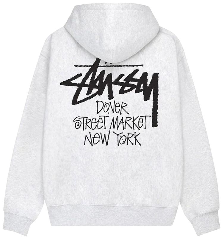 Stussy Stock DSM Singapore Zip Hoodie Ash Heather