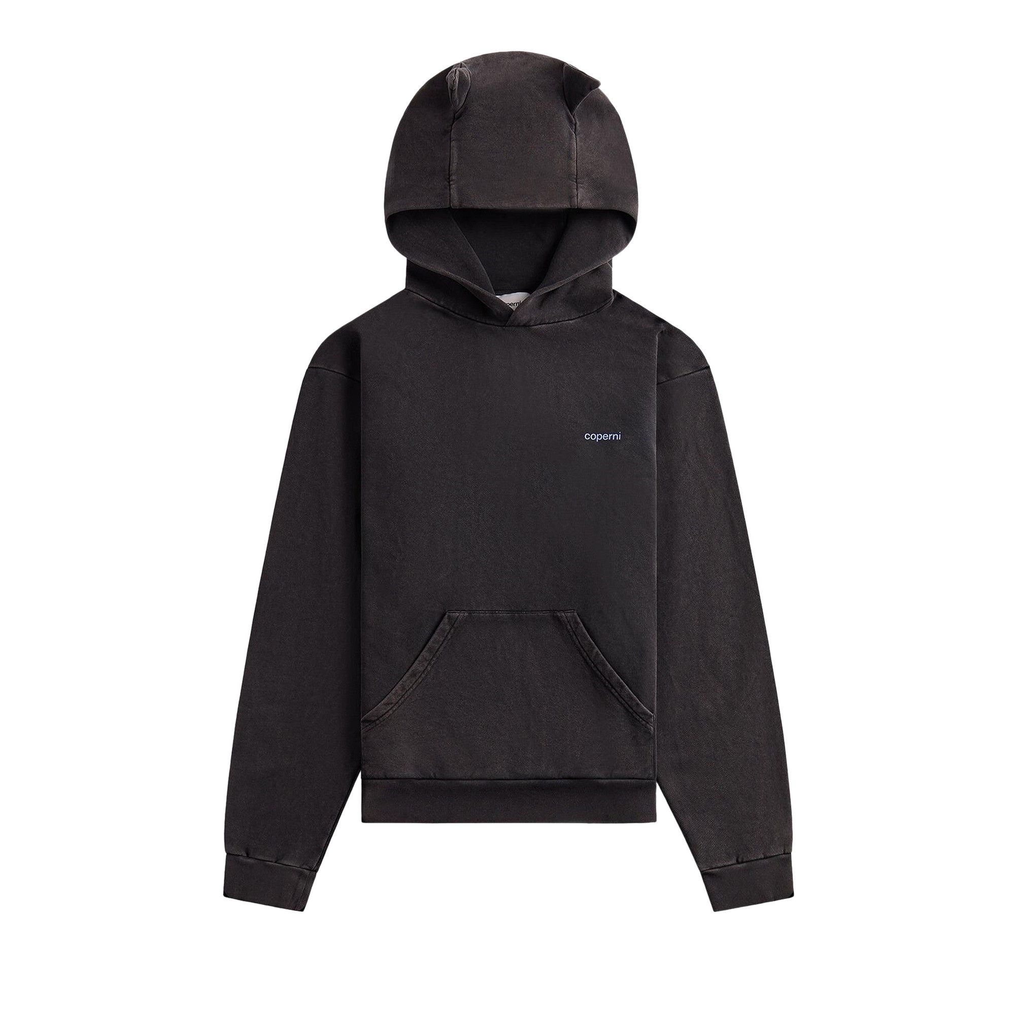 Buy Coperni Washed Horn Hoodie 'Black/Blue' - COPJS15BIS523W BLAC