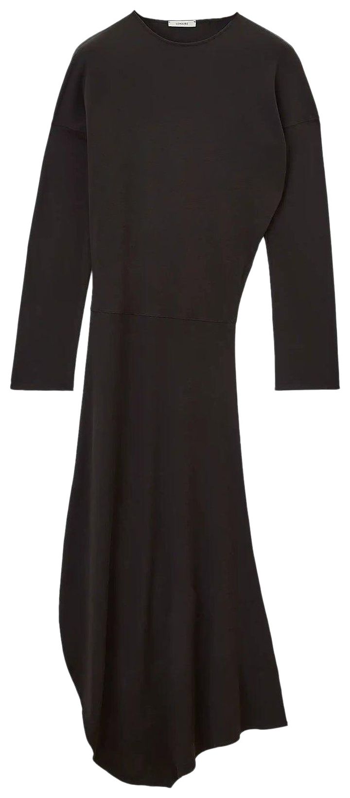 Lemaire Long Sleeve Twisted Dress Dark Espresso