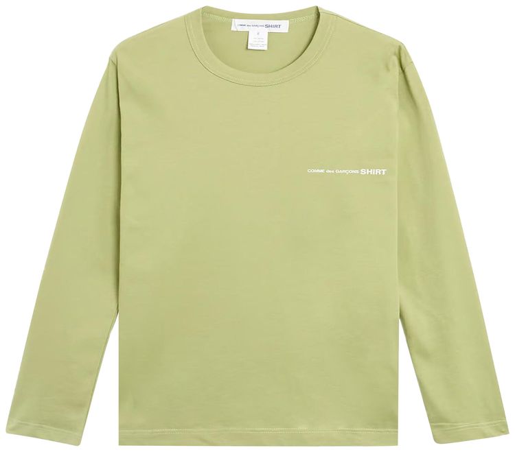 Comme des Garcons SHIRT Long Sleeve Chest Logo Tee Brown