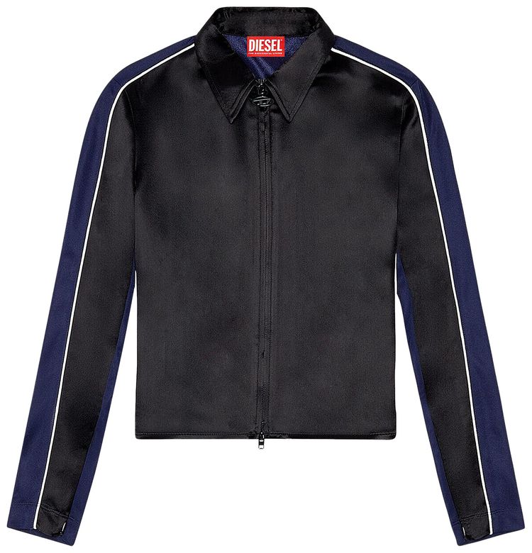 Diesel C Lory Double Knit Satin Jacket Black