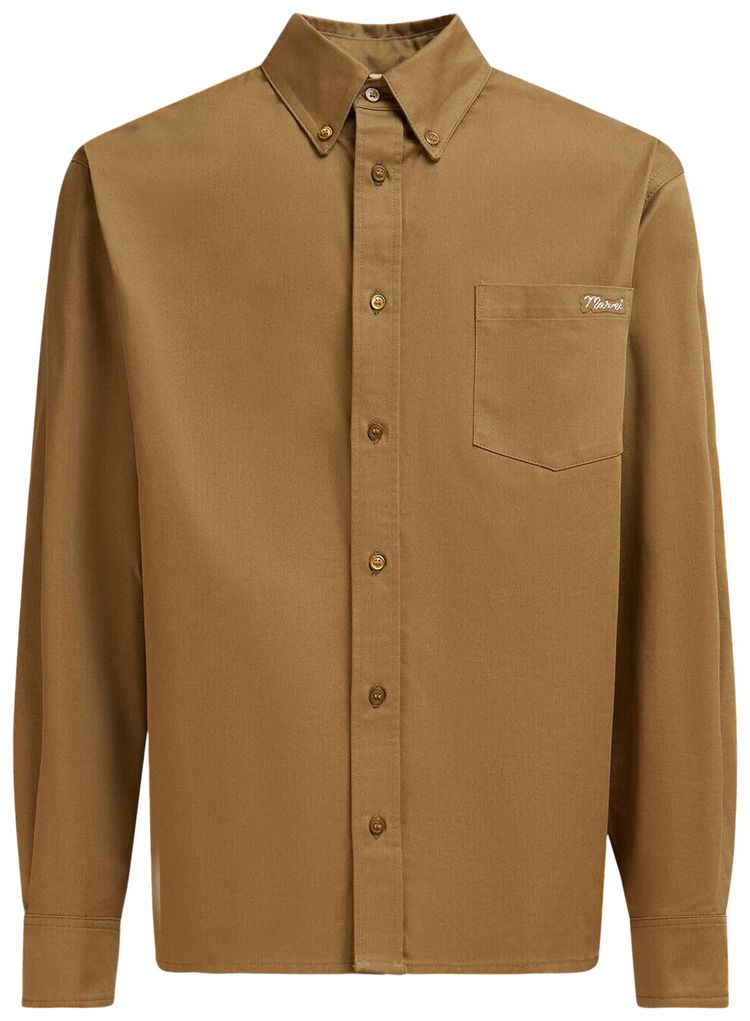 Marni Patch Logo Shirt Olive