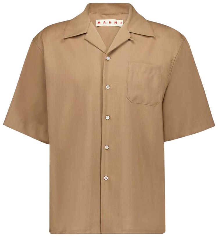 Marni Tropical Wool Shirt Biscuit