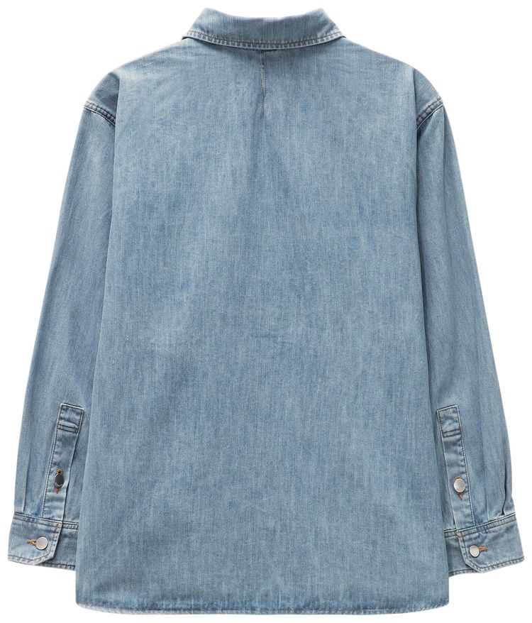 3PARADIS Freedom Birds Overshirt Washed Blue