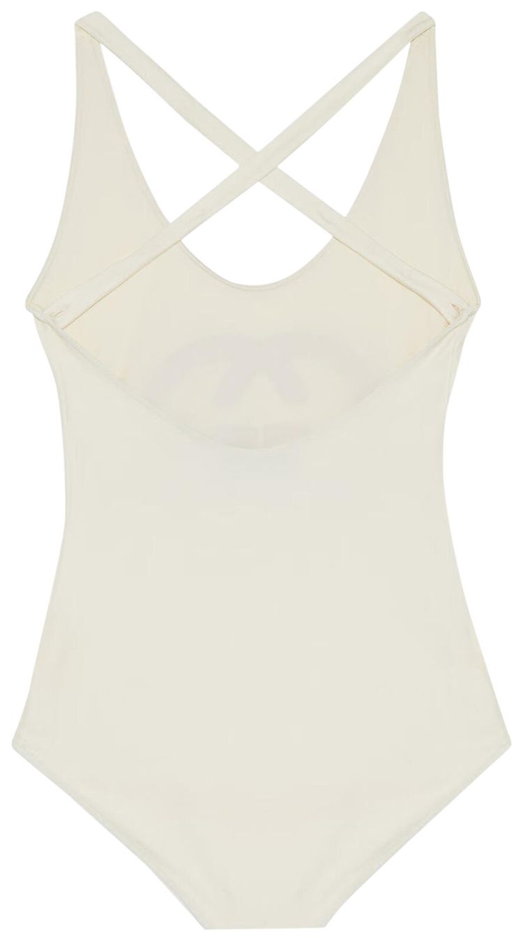 Gucci Sparkling Jersey Swimsuit Ivory