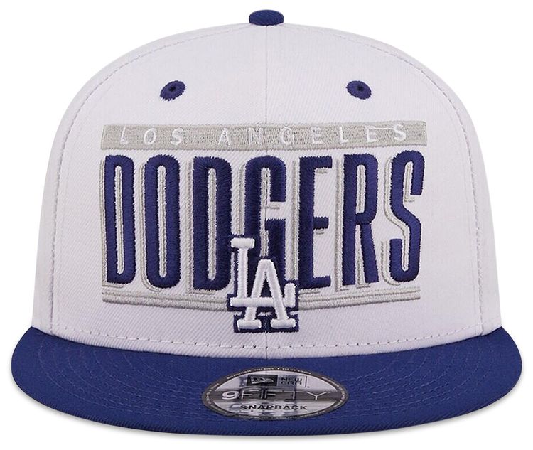 New Era 9FIFTY Los Angeles Dodgers Snapback Hat WhiteRoyal Retro