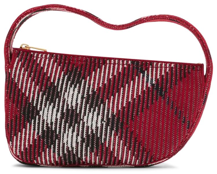 Burberry Check Mini Knitted Bag Scarlet