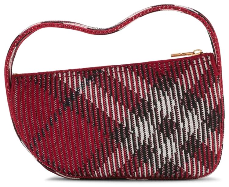 Burberry Check Mini Knitted Bag Scarlet