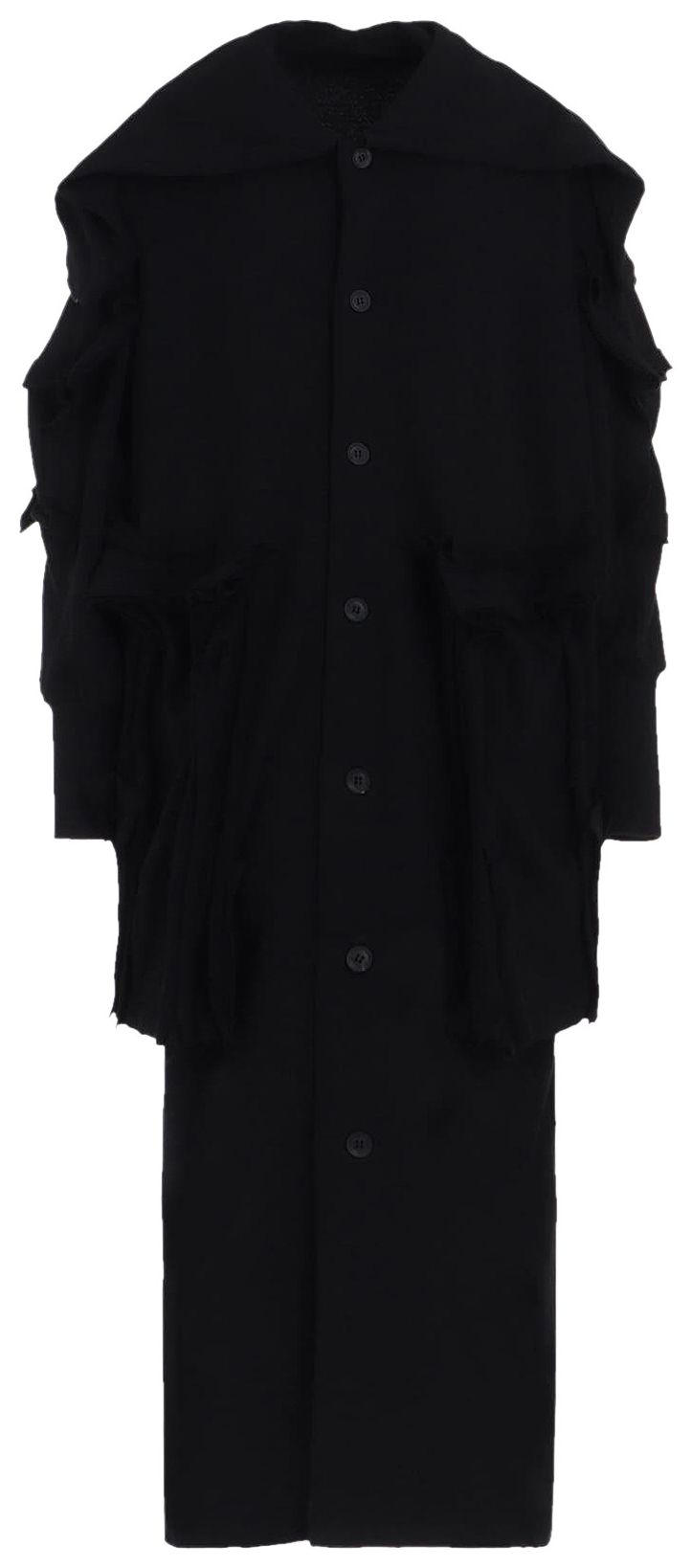Yohji Yamamoto Box Detail Long Cardigan Black