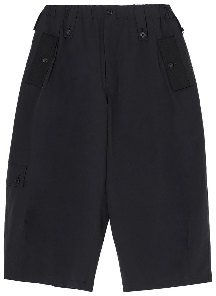 Yohji Yamamoto Pocket Detail Wide Pants Black