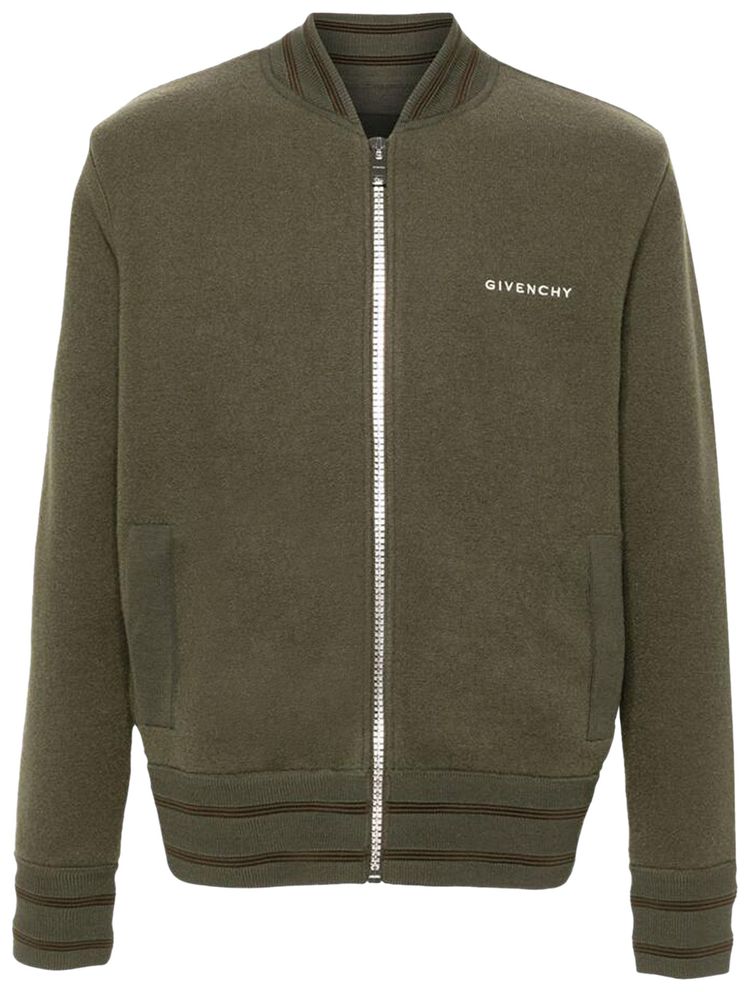 Givenchy Knitted Varsity Jacket Khaki