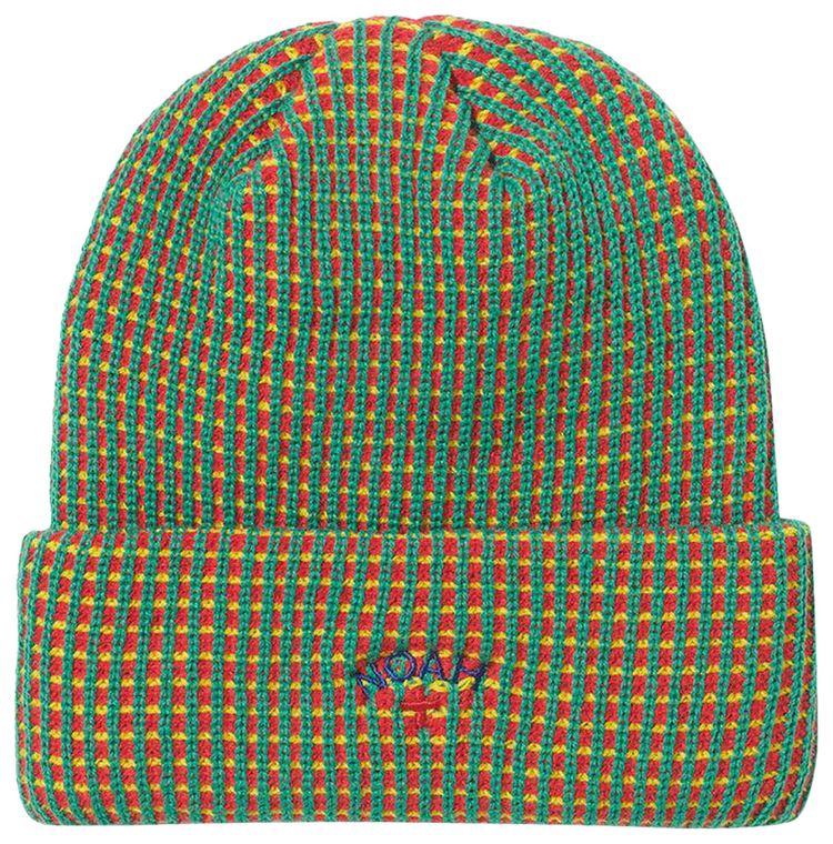Noah Tri Color Beanie RedYellowGreen