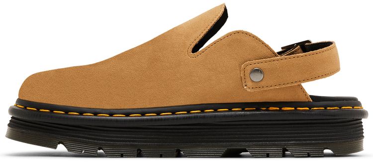Dr Martens Zebzag Suede Casual Slingback Platform Mule Savannah Tan