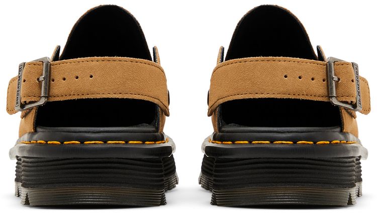 Dr Martens Zebzag Suede Casual Slingback Platform Mule Savannah Tan