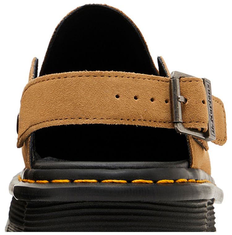 Dr Martens Zebzag Suede Casual Slingback Platform Mule Savannah Tan