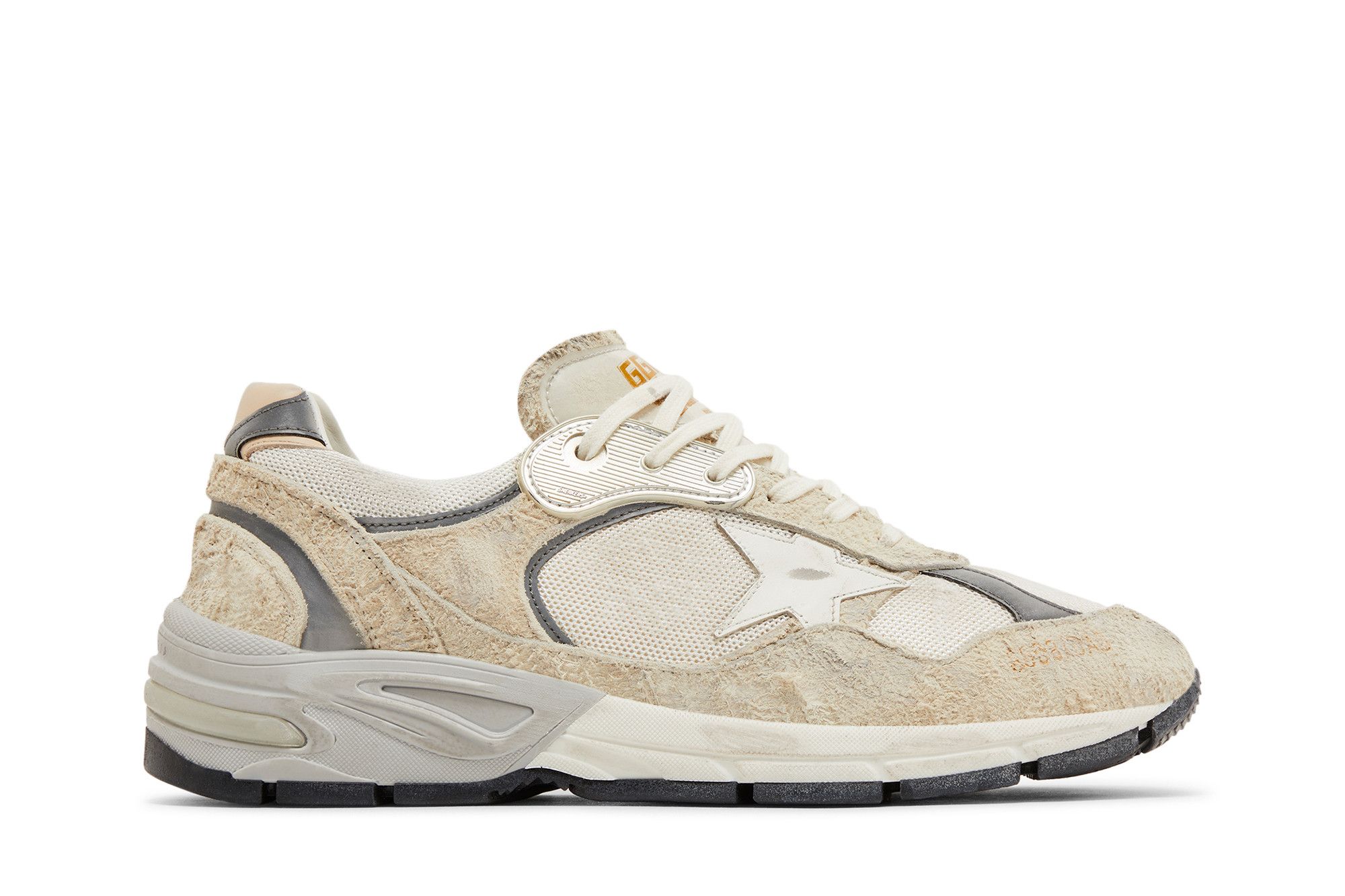 Golden ｜SNEAKERS (GWF00199 F002156 80185) Women's Dad-Star in white mesh and suede