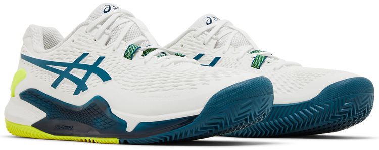 Asics Gel Resolution 9 Clay White Restful Teal