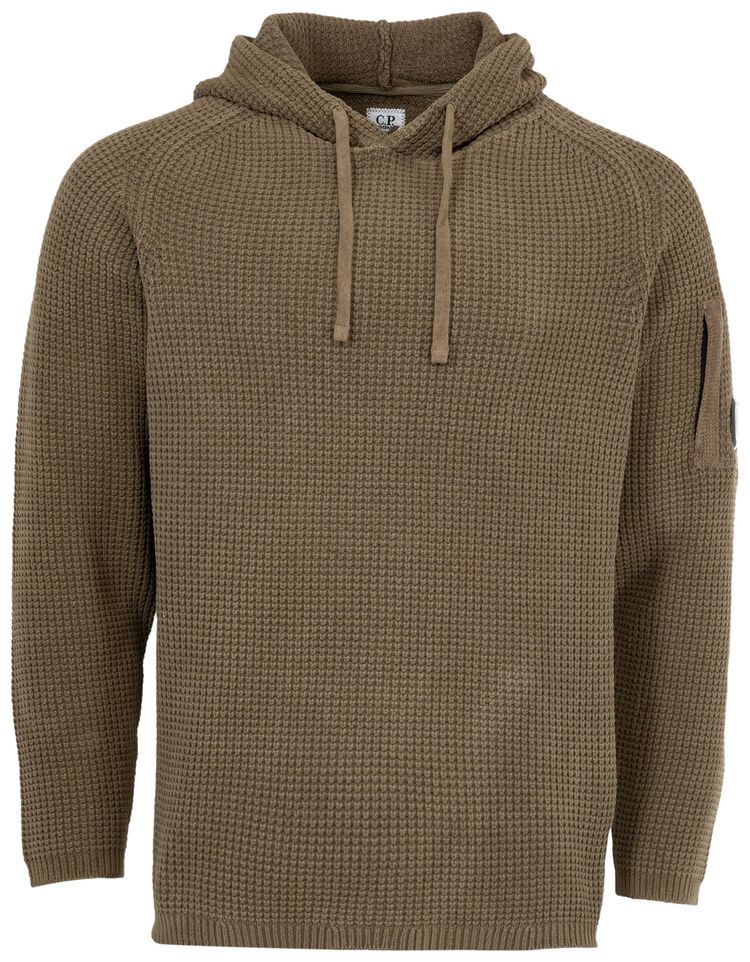 CP Company Lens Detail Hoodie Walnut