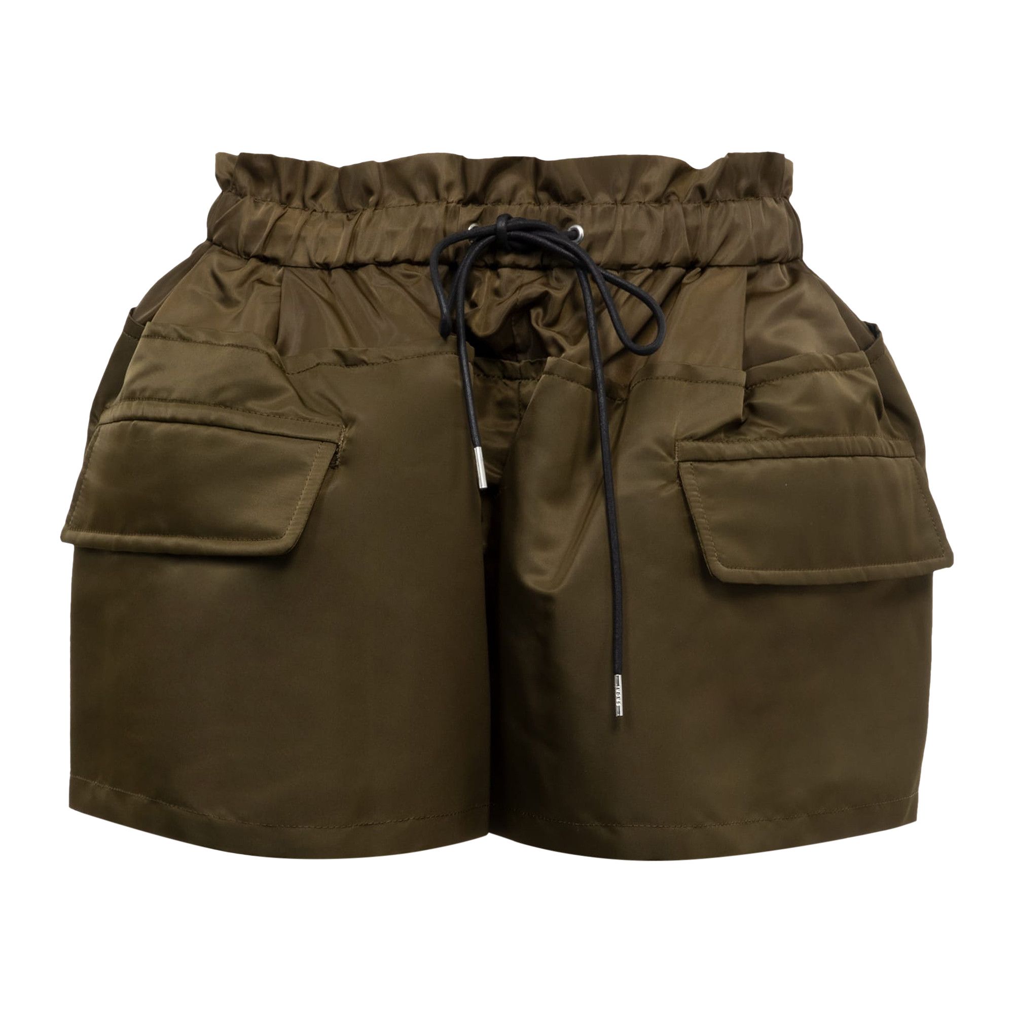 Buy Sacai Nylon Twill Shorts 'Olive' - 24 07388 826 | GOAT CA