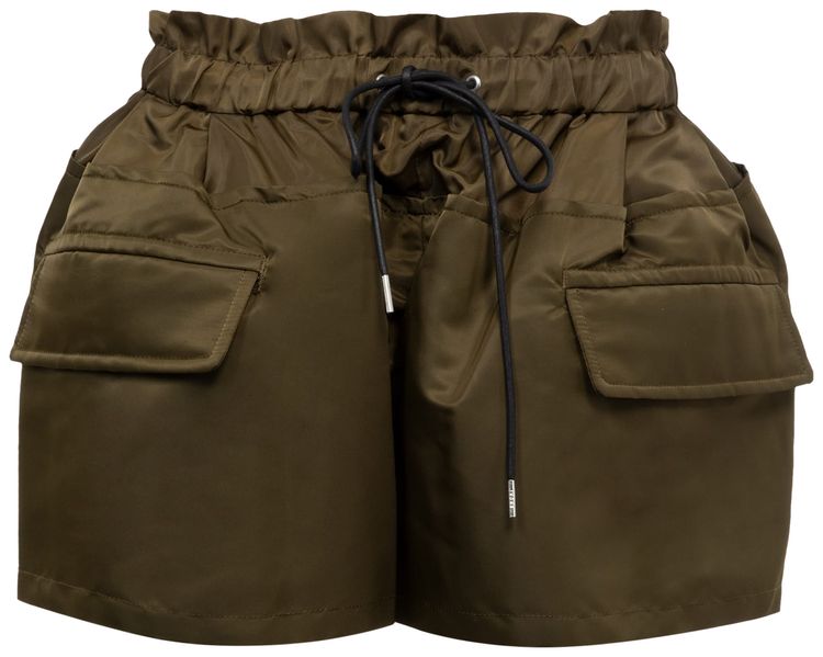Sacai Nylon Twill Shorts Olive