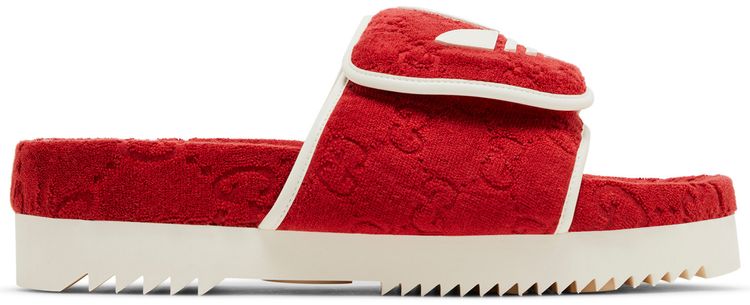Adidas x Gucci GG Platform Sandal Red Cotton Sponge