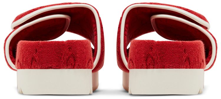 Adidas x Gucci GG Platform Sandal Red Cotton Sponge