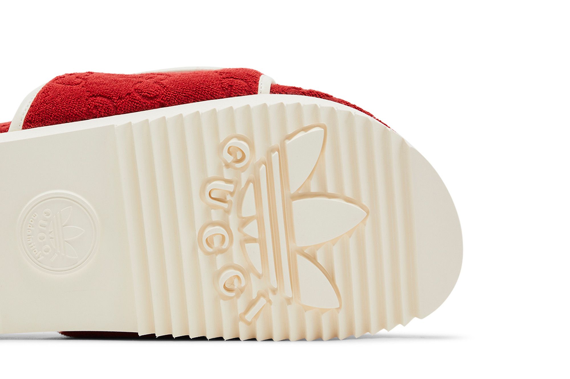Buy Adidas x Gucci GG Platform Sandal 'Red Cotton Sponge Buy Adidas x Gucci GG Platform Sandal 'Red Cotton Sponge