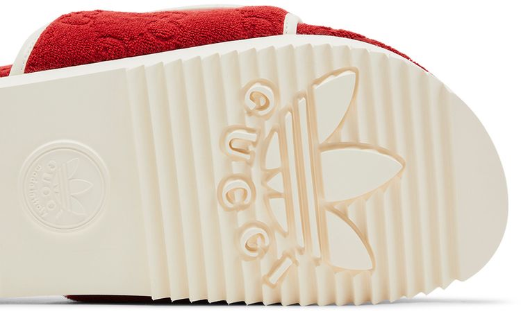 Adidas x Gucci GG Platform Sandal Red Cotton Sponge