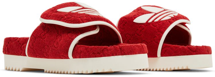 Adidas x Gucci GG Platform Sandal Red Cotton Sponge