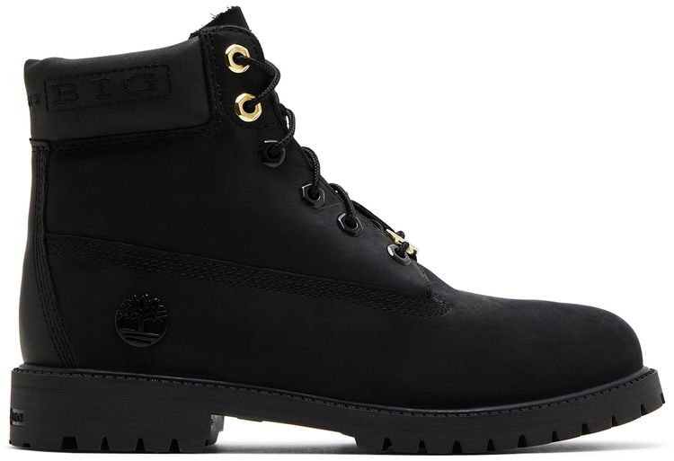 The Notorious BIG x Timberland 6 Inch Premium Boot Youth Christopher Wallace Collection   Black