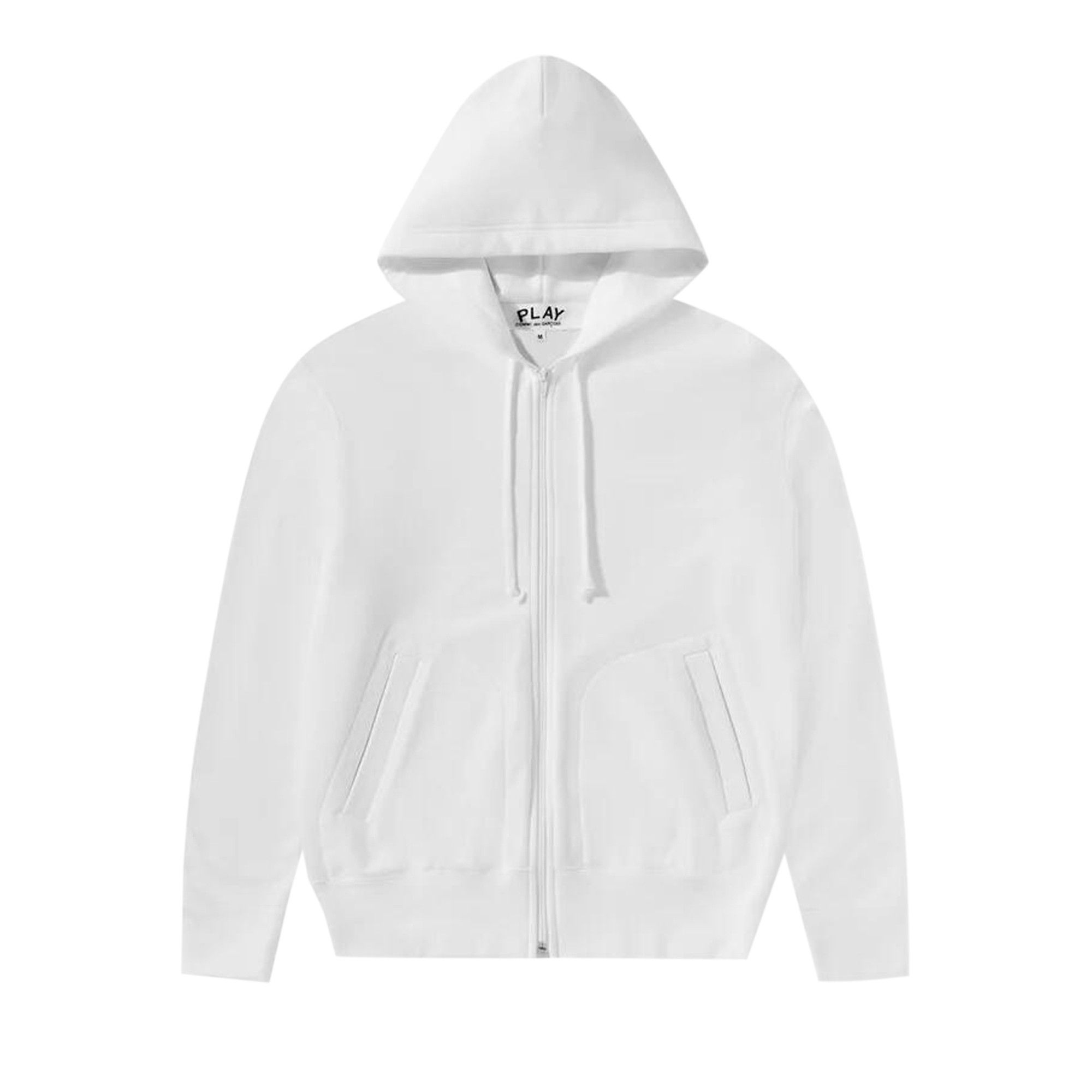 Buy Comme des Garçons PLAY Back Emblem Zip Hoodie 'White' - AX