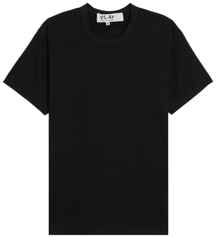 Comme des Garcons PLAY Back Emblem T Shirt Black