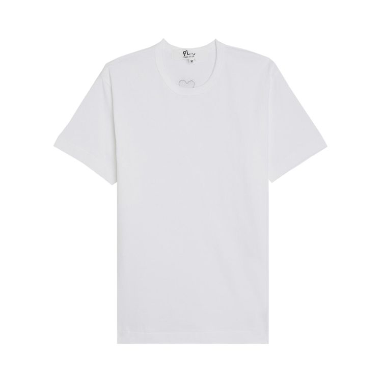 Comme des Garcons PLAY Back Emblem T Shirt White