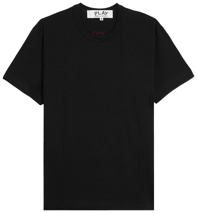 Comme des Garcons PLAY Heart Back Emblem T Shirt Black