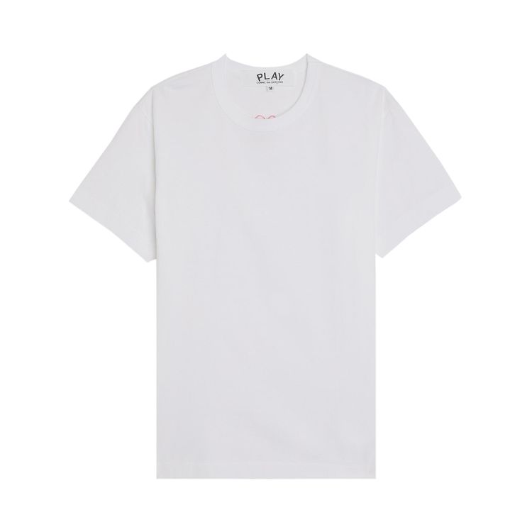 Comme des Garcons PLAY Heart Back Emblem T Shirt White