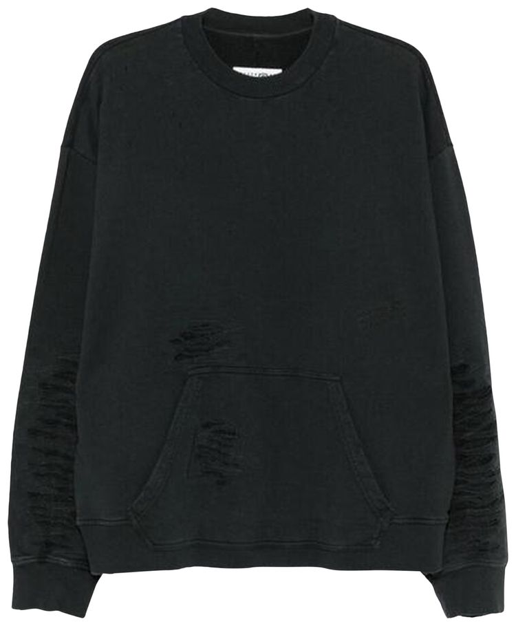 MM6 Maison Margiela Unbrushed Jersey Sweatshirt Black