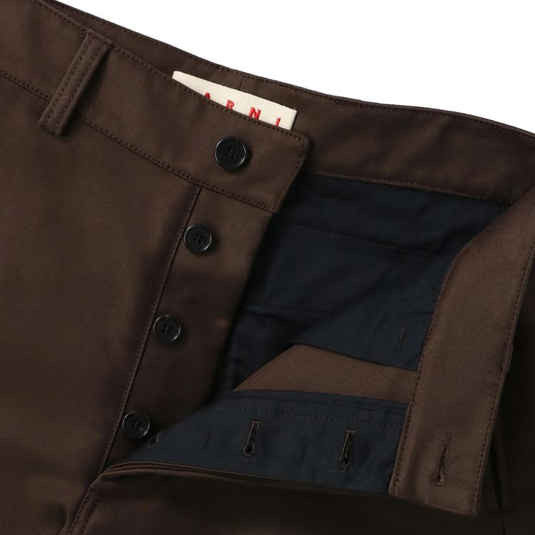 Marni Compact Moleskin Trousers Mocha