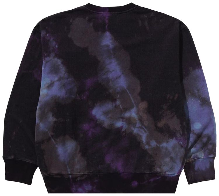 BAPE Tie Dye Ape Head Relaxed Fit Crewneck Sweatshirt Black