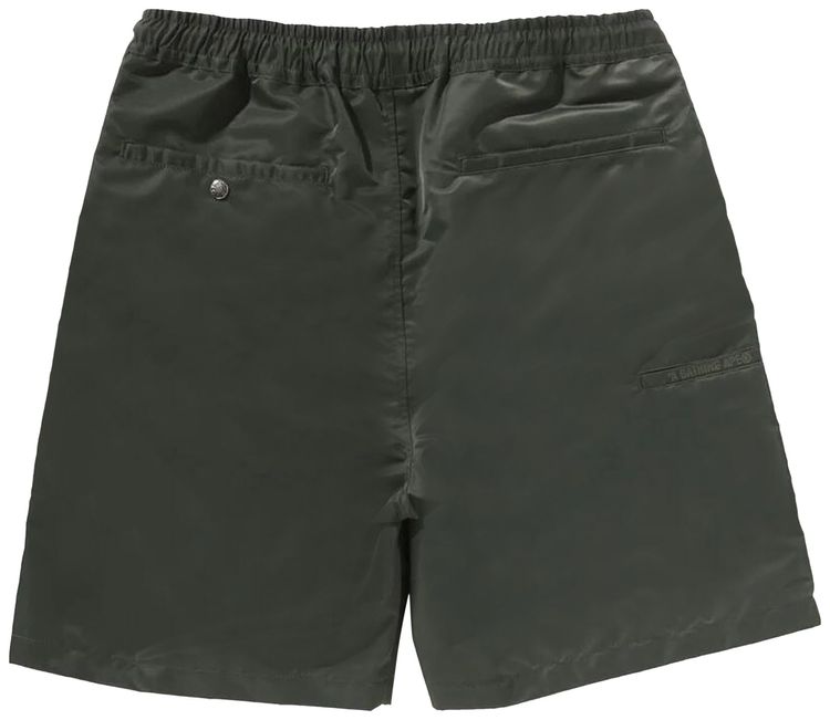 BAPE Ape Head Nylon Twill Relaxed Fit Shorts Olive Drab