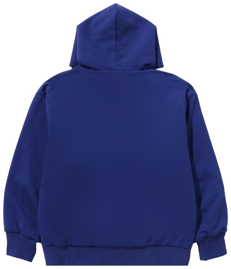 BAPE College Puffy Relaxed Fit Pullover Hoodie Blue