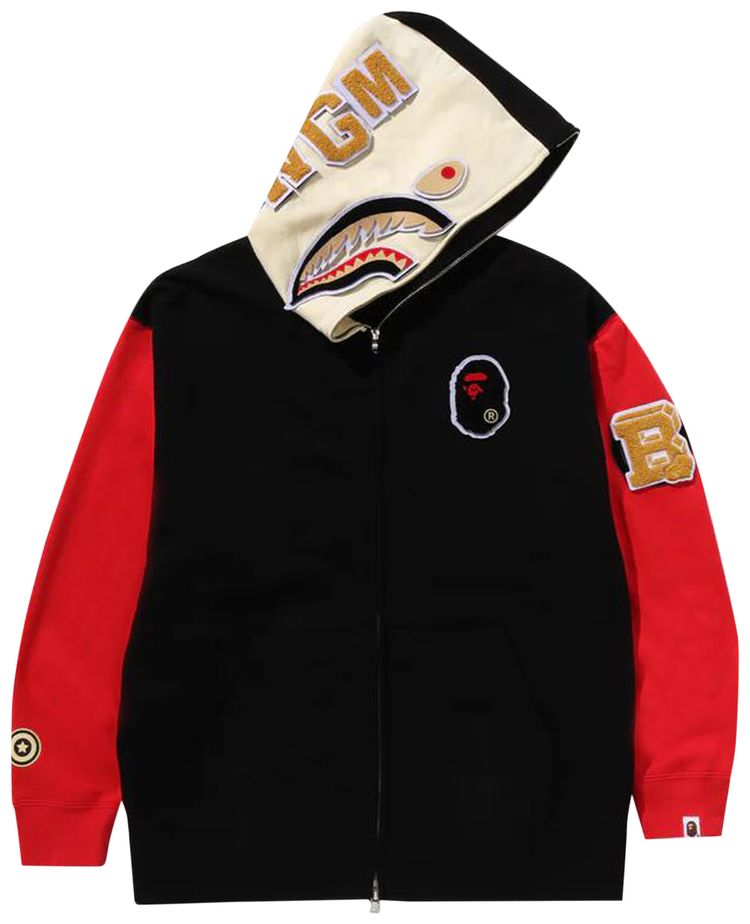 BAPE Shark Full Zip Hoodie China Black