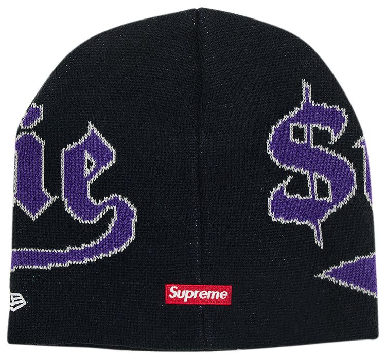 Supreme New Era Accent Beanie Navy
