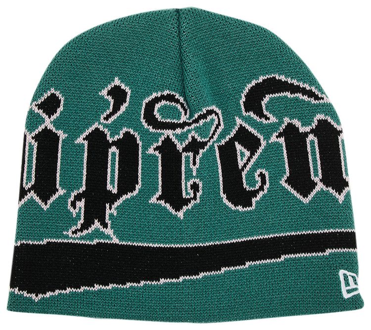 Supreme New Era Accent Beanie Green