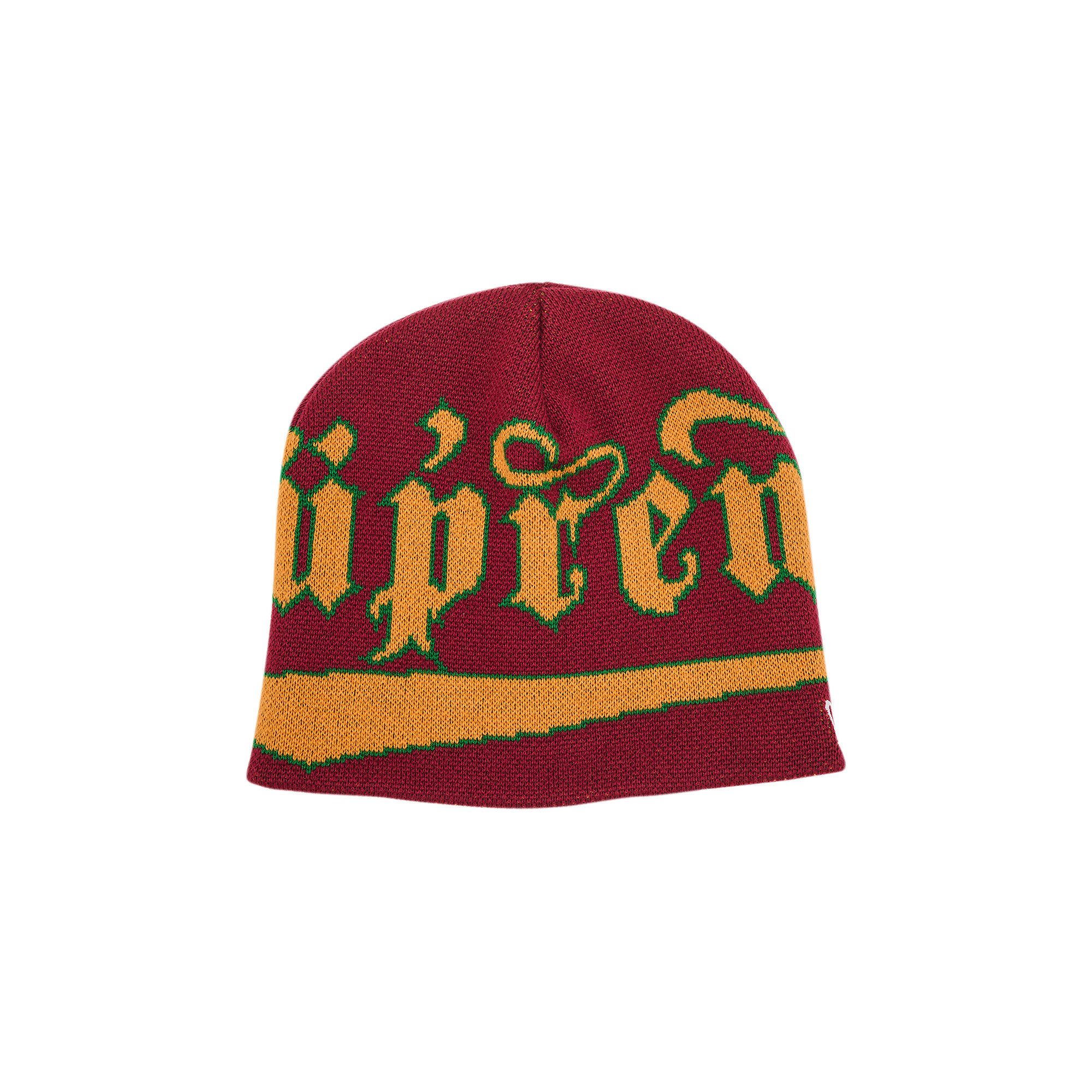 Supreme New Era Accent Beanie 'Cardinal'
