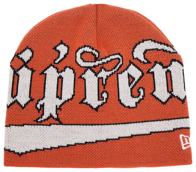 Supreme New Era Accent Beanie Orange